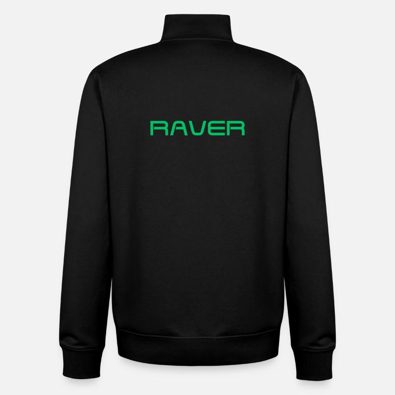 Ravers - Sweat zippé unisexe en coton bio Stanley/Stella - noir