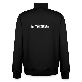 FOR TAKE AWAY - Unisex Organic Zip Sweatshirt von Stanley/Stella - Schwarz - Hinten - AI Model Male 185 light (185cm)