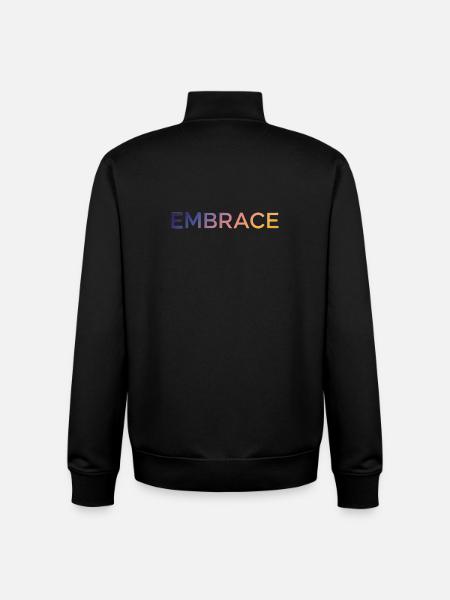 Embrasser - Sweat zippé unisexe en coton bio Stanley/Stella - noir