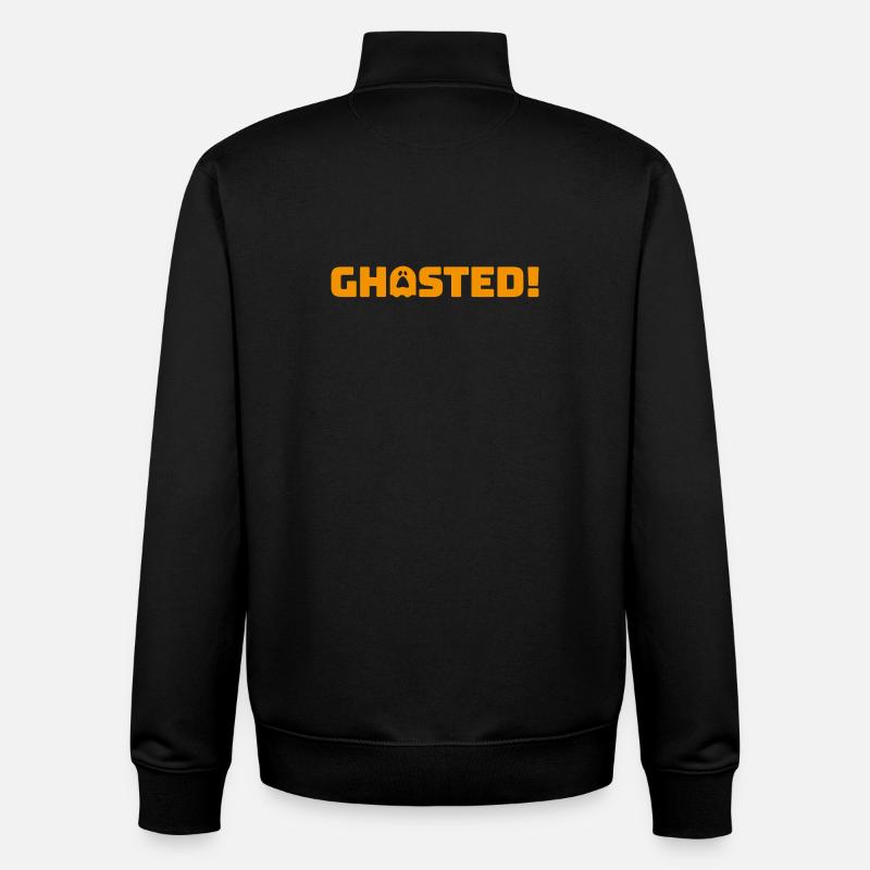 Ghosted2_Orange - Sweat zippé unisexe en coton bio Stanley/Stella - noir