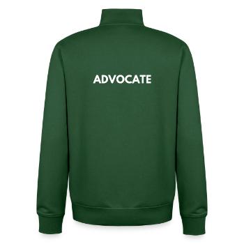 Mental Health Advocate Support Awareness - Unisex Organic Zip Sweatshirt by Stanley/Stella - bottle green - Back - AI Model Male 185 dark (185cm)