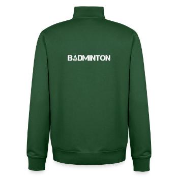 Badminton - Unisex Organic Zip Sweatshirt by Stanley/Stella - bottle green - Back - AI Model Male 185 dark (185cm)