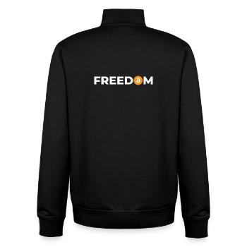 Bitcoin Freedom Crypto Blockchain Hodl Investor - Unisex Organic Zip Sweatshirt von Stanley/Stella - Schwarz - Hinten - AI Model Male 185 light (185cm)