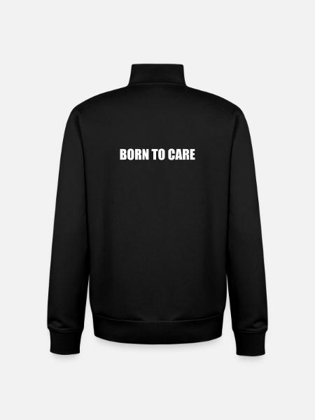 Born to Care - Unisex Organic Zip Sweatshirt by Stanley/Stella - black