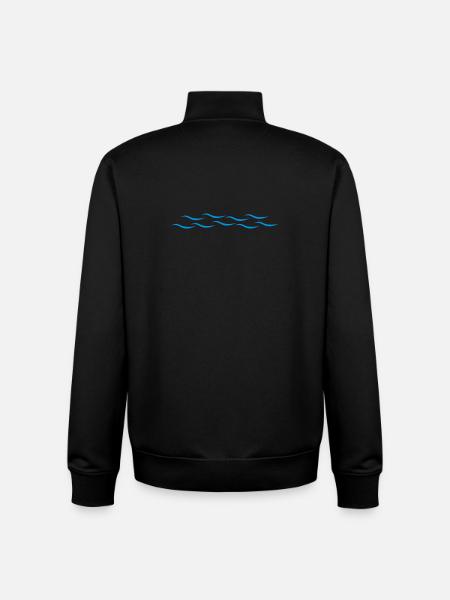 Waves - Unisex Organic Zip Sweatshirt by Stanley/Stella - black