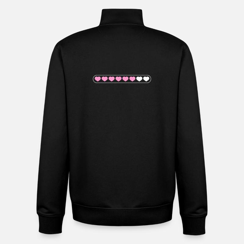 Heart loading - Unisex Organic Zip Sweatshirt by Stanley/Stella - black