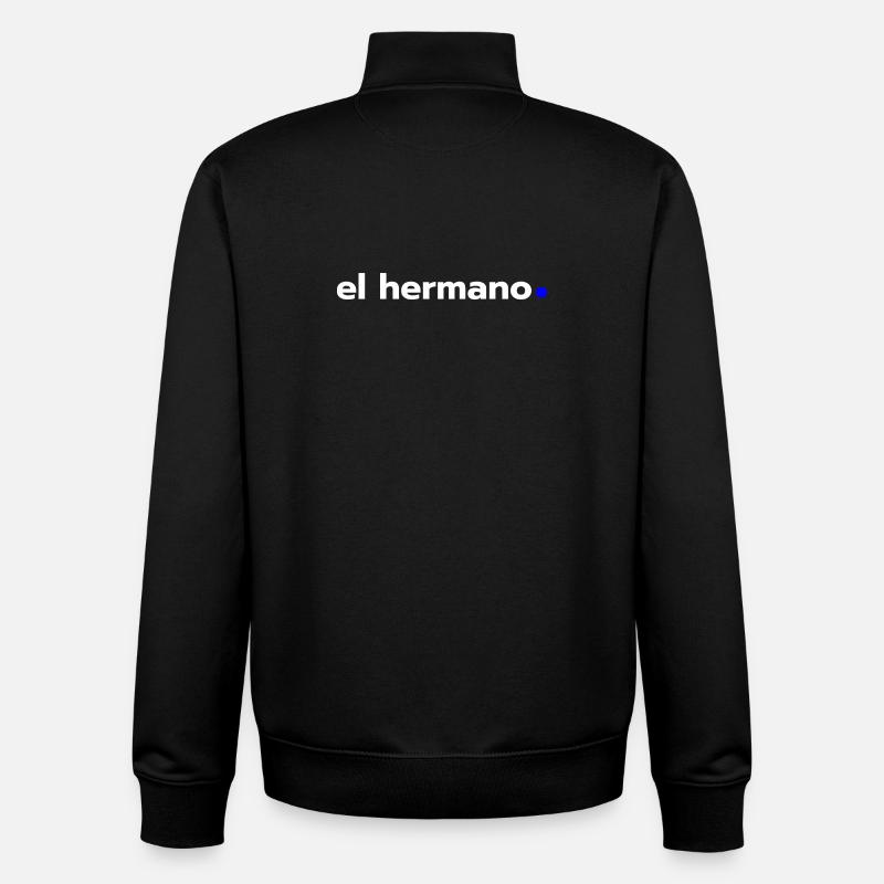 el hermano - Sweat zippé unisexe en coton bio Stanley/Stella - noir
