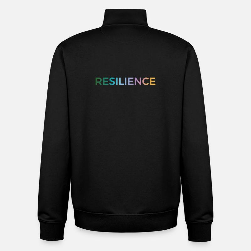 Resilienz Gradient Typo - Unisex Organic Zip Sweatshirt von Stanley/Stella - Schwarz
