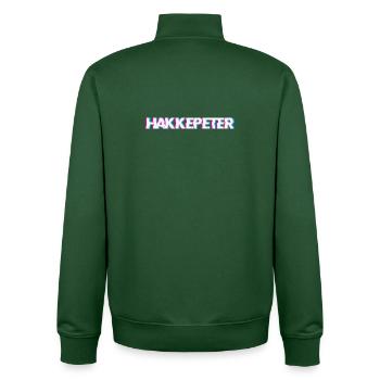Hardtekk Tekk - Unisex Organic Zip Sweatshirt von Stanley/Stella - Flaschengrün - Hinten - AI Model Male 185 dark (185cm)
