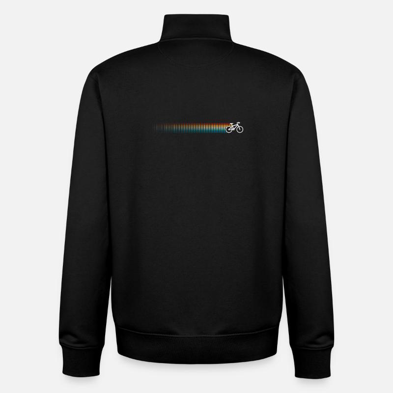 Retro Bicycle - Unisex Organic Zip Sweatshirt by Stanley/Stella - black