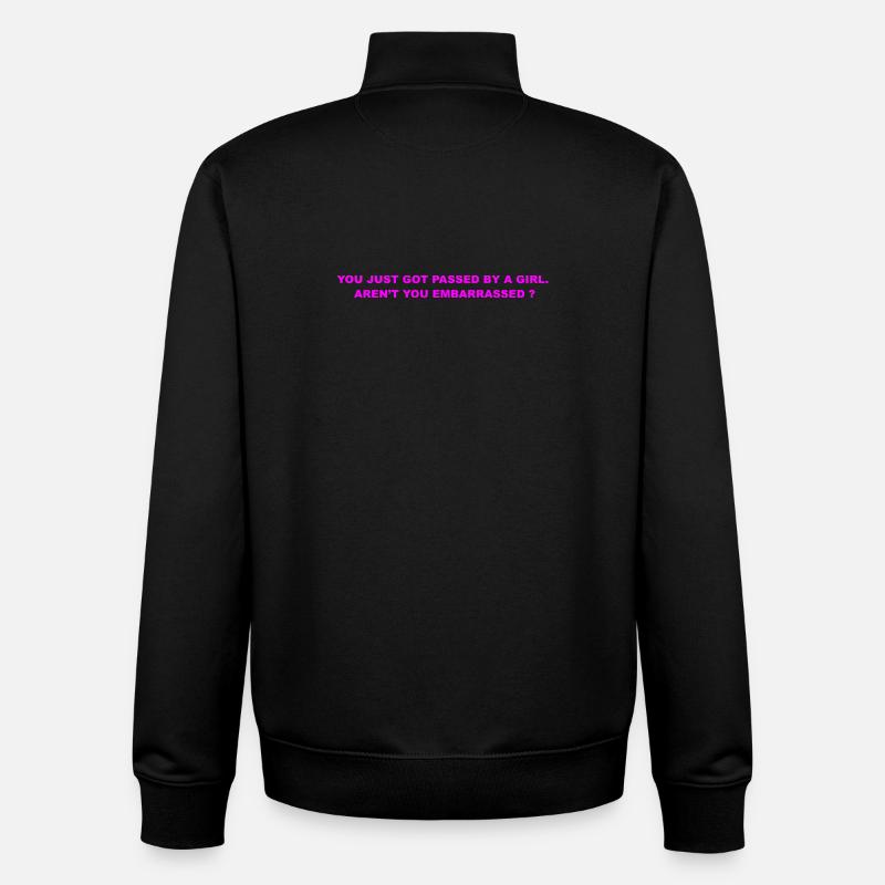Du gehst einfach - Unisex Organic Zip Sweatshirt von Stanley/Stella - Schwarz