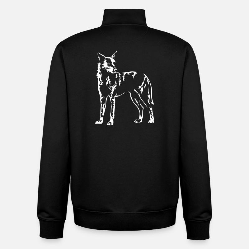 Hollandse Herder « Black Edition » - Sweat zippé unisexe en coton bio Stanley/Stella - noir