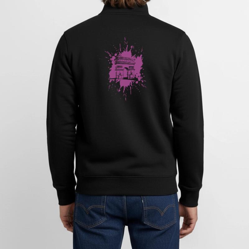 | de l’Arc de triomphe Arc de Triomphe Paris | Éclabousser Sweat zippé unisexe en coton bio Stanley/Stella