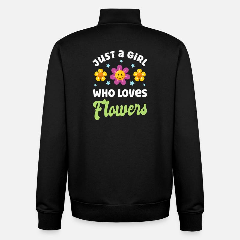 Blume Blumen - Unisex Organic Zip Sweatshirt von Stanley/Stella - Schwarz