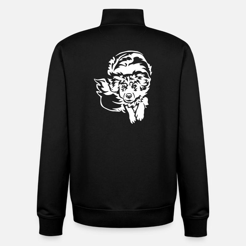 Australian Shepherd "Black Edition" - Unisex Organic Zip Sweatshirt by Stanley/Stella - black