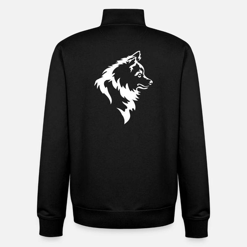 Spitz Kopf "Black Edition" - Unisex Organic Zip Sweatshirt von Stanley/Stella - Schwarz