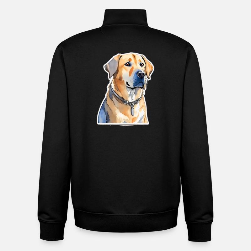 Labrador - Sweat zippé unisexe en coton bio Stanley/Stella - noir