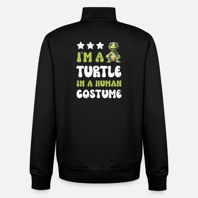 Turtle Turtles - Unisex Organic Zip Sweatshirt by Stanley/Stella - black