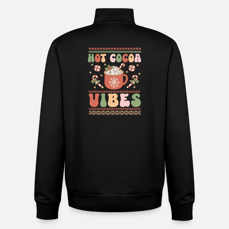 Hässlicher Weihnachtspullover - Unisex Organic Zip Sweatshirt von Stanley/Stella - Schwarz