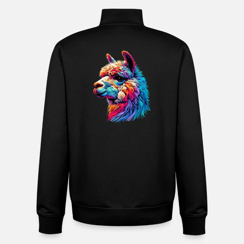 Alpaca - Unisex Organic Zip Sweatshirt by Stanley/Stella - black
