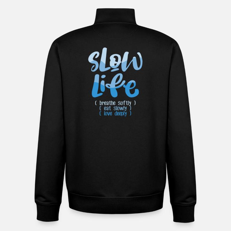 Langsames Leben 2 - Unisex Organic Zip Sweatshirt von Stanley/Stella - Schwarz