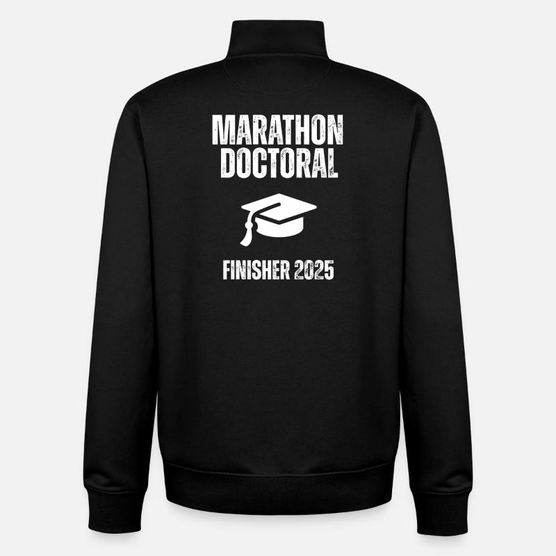 Marathon doctoral Finisher 2025 - Sweat zippé unisexe en coton bio Stanley/Stella - noir