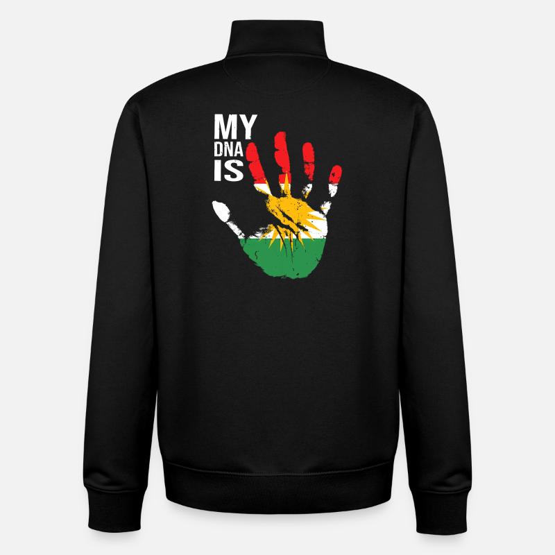 Kurdistan Kurden Handdesign mit Flagge - Unisex Organic Zip Sweatshirt von Stanley/Stella - Schwarz