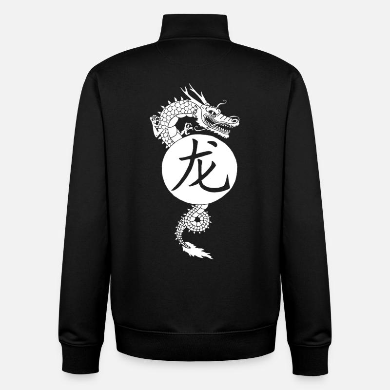 Weißer Drache aus China - Unisex Organic Zip Sweatshirt von Stanley/Stella - Schwarz