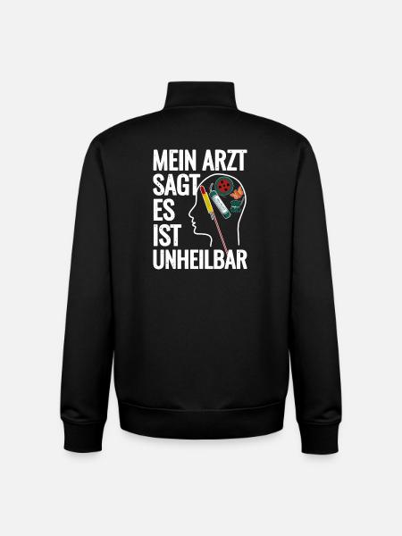 Fireworks in the head - Unisex Organic Zip Sweatshirt by Stanley/Stella - black