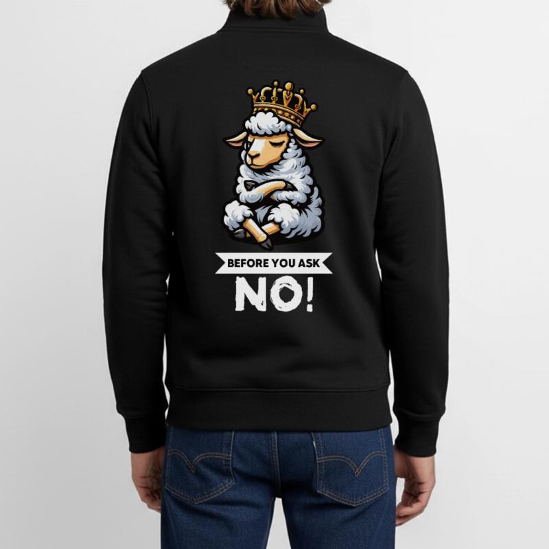 Before You Ask Schaf Schafe Schäfer Schafhalter  Unisex Organic Zip Sweatshirt von Stanley/Stella
