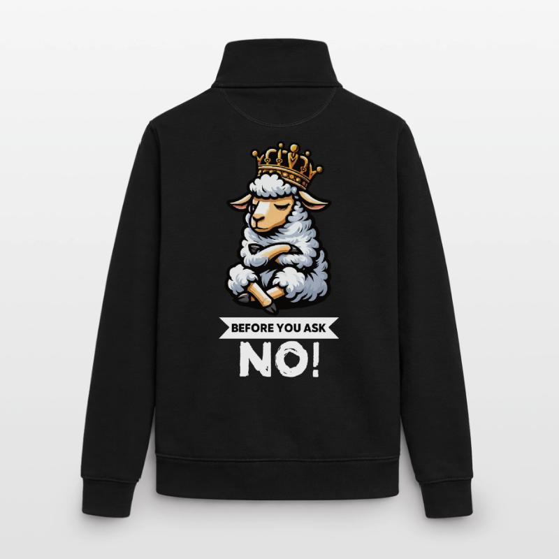Before You Ask Schaf Schafe Schäfer Schafhalter  Unisex Organic Zip Sweatshirt von Stanley/Stella