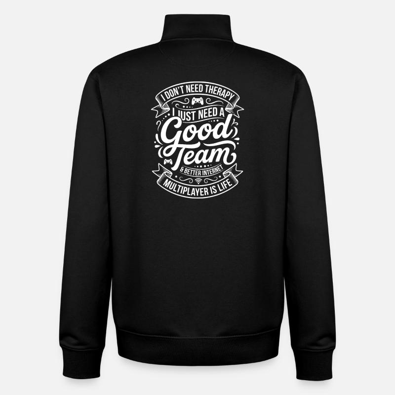 Gutes Team: Multiplayer Liebe - Unisex Organic Zip Sweatshirt von Stanley/Stella - Schwarz