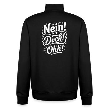 Nein Doch Ohh Typo Kontrast - Unisex Organic Zip Sweatshirt von Stanley/Stella - Schwarz - Hinten - AI Model Male 185 light (185cm)