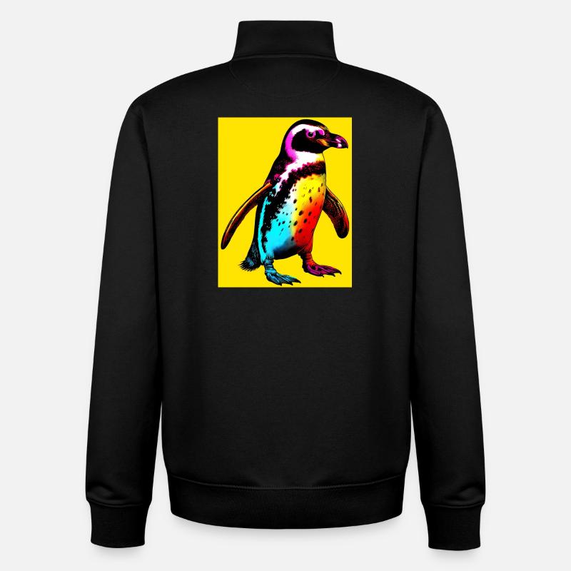 Pinguin - Unisex Organic Zip Sweatshirt von Stanley/Stella - Schwarz