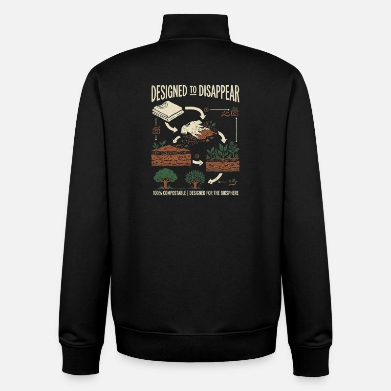 Compost Expert - Unisex Organic Zip Sweatshirt by Stanley/Stella - black