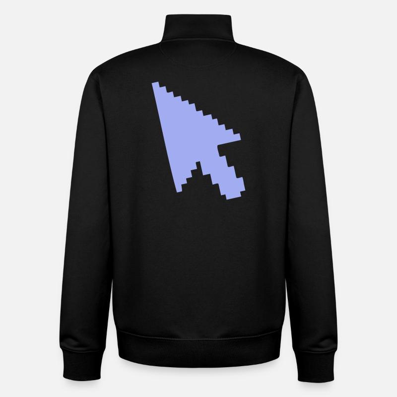 Pointer Mouse Silhouette - Unisex Organic Zip Sweatshirt by Stanley/Stella - black