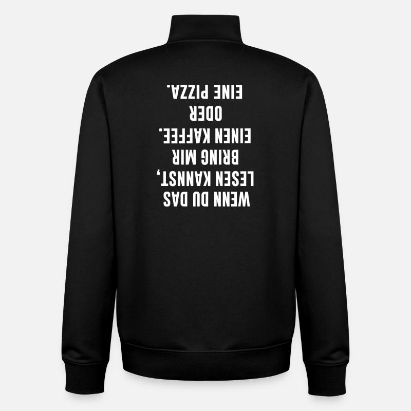 Design drôle - Sweat zippé unisexe en coton bio Stanley/Stella - noir