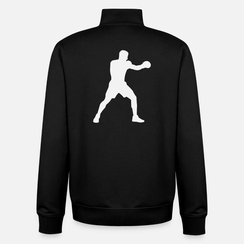 Boxsilhouette Power Boost - Unisex Organic Zip Sweatshirt by Stanley/Stella - black