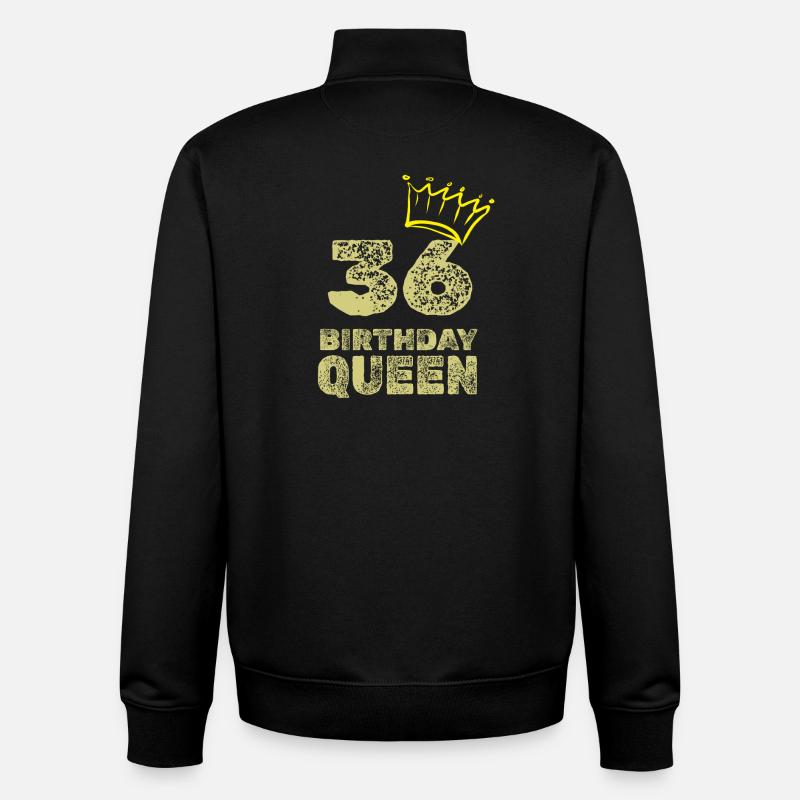 Birthday 36 - Unisex Organic Zip Sweatshirt by Stanley/Stella - black