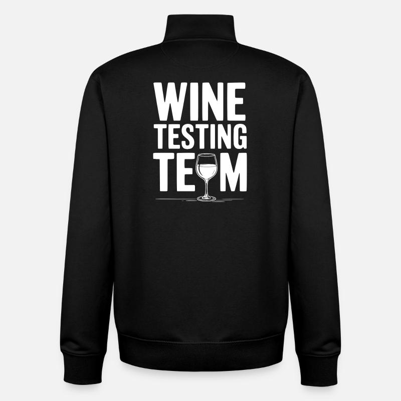 Wine Testing Team - Unisex Organic Zip Sweatshirt by Stanley/Stella - black