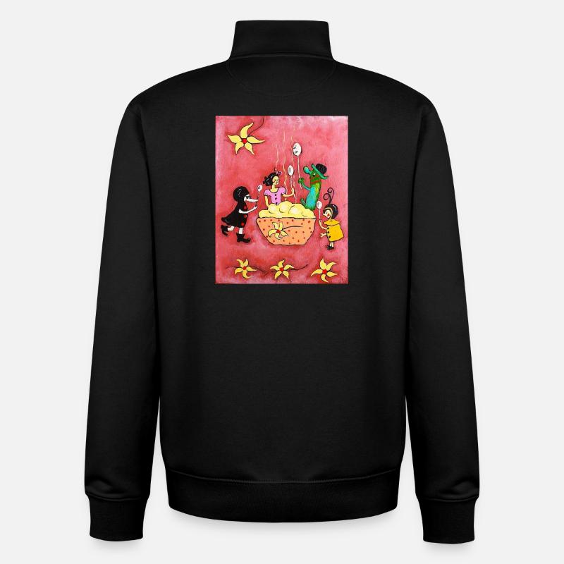 Vanille Pudding - Unisex Organic Zip Sweatshirt von Stanley/Stella - Schwarz