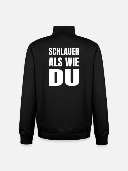 SCHLAUER ALS WIE DU - Unisex Organic Zip Sweatshirt von Stanley/Stella - Schwarz