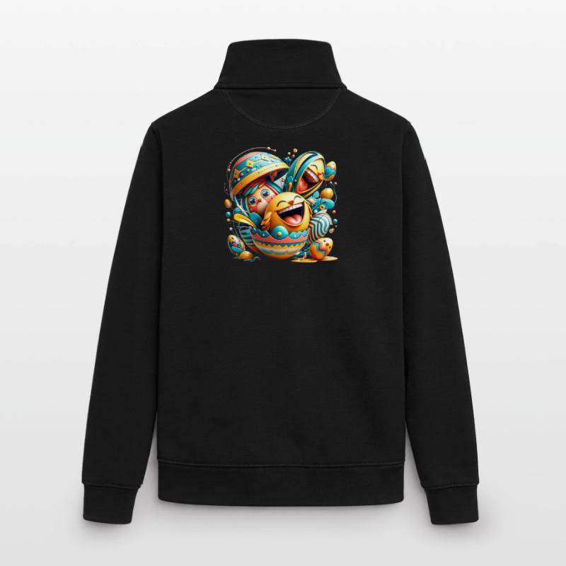 Conception graphique de Pâques dans le style Mixed Dimensions Sweat zippé unisexe en coton bio Stanley/Stella
