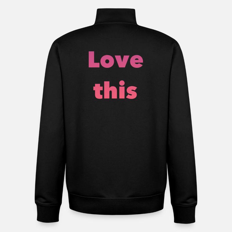 Liebe Dieses Gradient-Typografie - Unisex Organic Zip Sweatshirt von Stanley/Stella - Schwarz