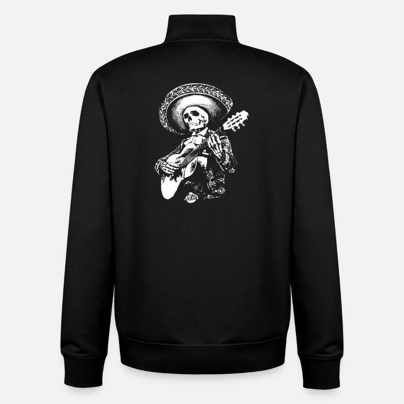 MARIACHI MEXICAIN - Sweat zippé unisexe en coton bio Stanley/Stella - noir