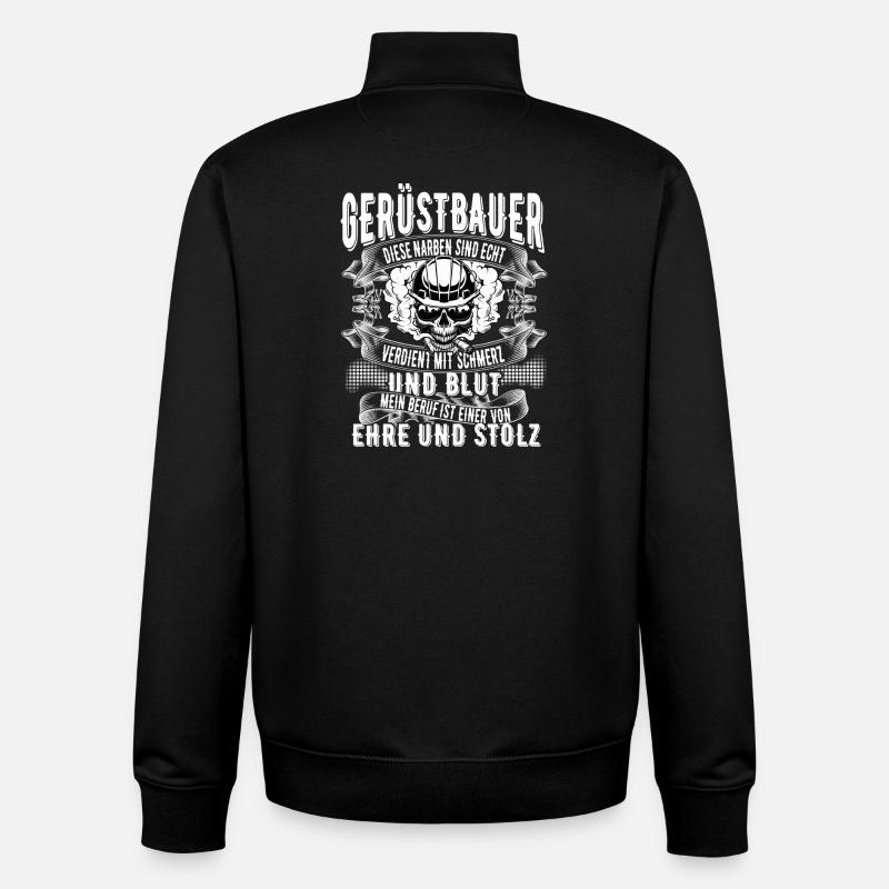 Gerüstbauer - Unisex Organic Zip Sweatshirt von Stanley/Stella - Schwarz