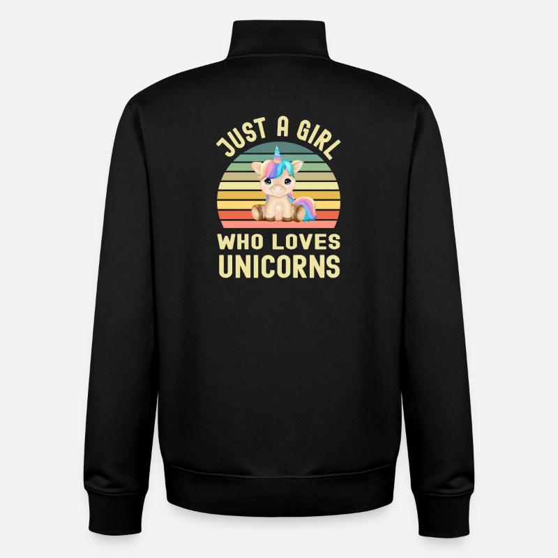 Einhorn Einhörner - Unisex Organic Zip Sweatshirt von Stanley/Stella - Schwarz