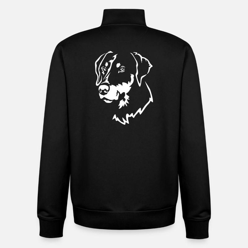 Dobermann Kopf "Black Edition" - Unisex Organic Zip Sweatshirt von Stanley/Stella - Schwarz
