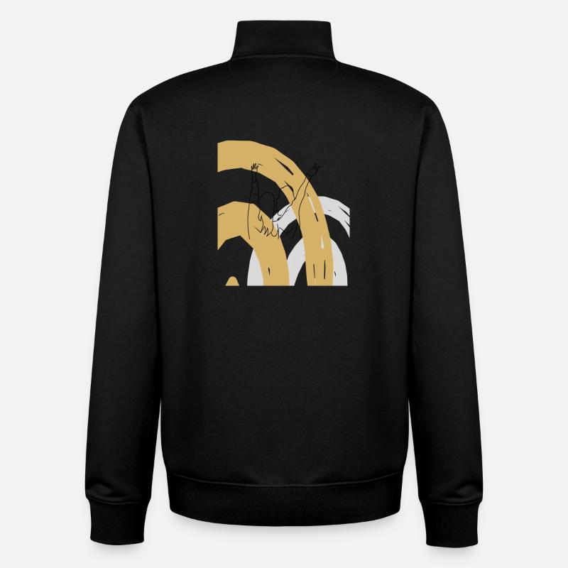 Copines Amitié Amitié melawerttext - Sweat zippé unisexe en coton bio Stanley/Stella - noir