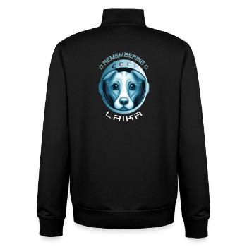 Laika - Unisex Organic Zip Sweatshirt von Stanley/Stella - Schwarz - Hinten - AI Model Male 185 light (185cm)